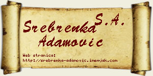 Srebrenka Adamović vizit kartica